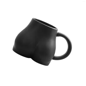 Canecas 300ml Cerâmica Caneca Ass BuShape Novidade Decoração Nórdica Presentes Preto