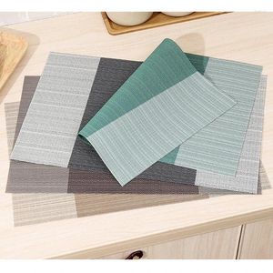 Table Mats 6pcs Modern Runner PVC Non-Slip Heat Resistant Placemats For Family Dinner Dropship