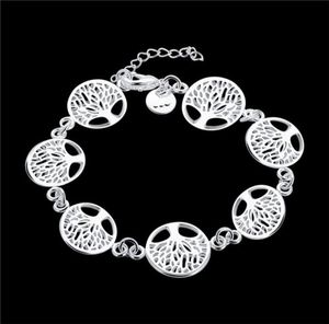 Women039S Sterling Silver Plated Tree of Life Charm Armband GSSB607 Fashion 925 Silver Plate SMEEXKE ALCHELETS6009933