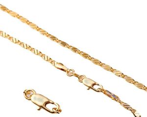 Gold Plated chain necklace for men and women 2 MM 1630 inch03642633