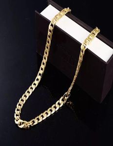 Heavy Mens 18K Yellow Fine Gold Filled Classic Curb Chain Solid Link Necklace 24quot 10MM7159261
