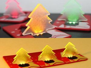 Portable Unique Design Folding Pocket Card LED Christmas Tree Night Light Lamp Bulb Novelty XMAS Gifts decor LED lights JF4952191221