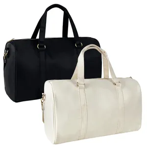 Duffel Bags Nylon Waterproof Sport Gym Duffle Bag For Women Men Holdall Travel Shoulder Weekender Handbag With Long Strap