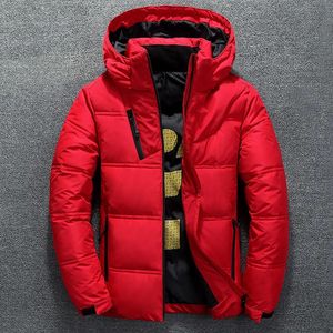 Herrenjacken Winter Warme Männer Jacke Mantel Lässig Herbst Stehkragen Puffer Dicke Hut Weiße Ente Parka Männliche Männer Winter Daunenjacke mit Kapuze 231212