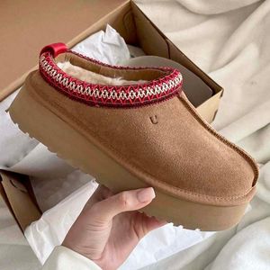 Tazz Pantoufles Tasman Châtaigne Sable Graine De Moutarde Beige Australie Classique Mini Plate-Forme Botte Femmes Hommes Fourrure En Peau De Mouton Automne Hiver Cheville Bottines Taille 35-44