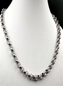 2020 Biżuteria 1840 cali ojciec prezenty 10 mm srebrna stal ze stali nierdzewnej Ogromna moda błyszcząca okrągła łańcuch Rolo Link Naszyjnik 8096331