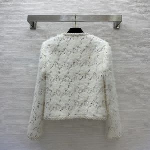 Giacche da donna Autunno e inverno Moda Temperamento Giacca corta in tweed Donna Top caldo Cappotto con paillettes 231213