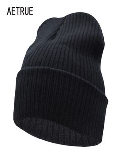 男性のためのビーニー冬の帽子を編む帽子女性女性のための冬の帽子を編むキャップ