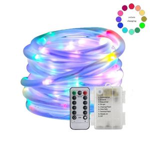 Strings LED Modes 10M Rainbow Tube Fairy Neon String Light Garland Outdoor Garden Christmas Holiday Wedding Party Strip LightLED281w