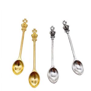 Ancient Mini Metal Spoon Bottle Micro-tuning Shovel Crown snuff Spoon Powder Scoop Hookah spoons