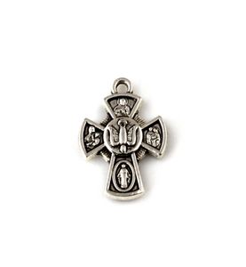 Jesus Kristus Crucifix Religion Charms hängen för smycken som tillverkar armband halsband DIY -tillbehör 18x24mm2429205