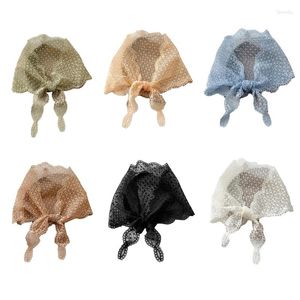 Ball Caps 1950s Retro Hair Tie Mass Veil Lace Scarf Mantilla Headcovering Tulle