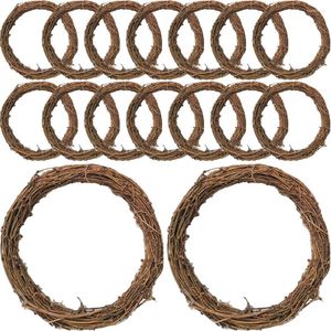 Decorative Flowers 16 Pcs Frames Earth Vine Garland DIY Wreath Accessory Floral Rattan Ring Grape Making Garlands Circles Rings