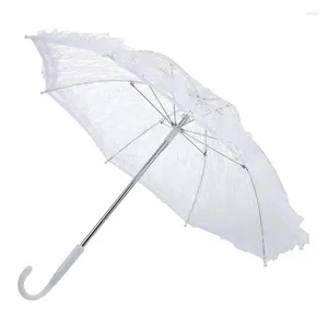 Paraplyer 1pc broderi spetsparasol romantisk paraply vintage dam kostym tillbehör liten bröllop fest prop heminredning