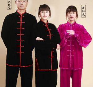 Ethnische Kleidung Chinesische Traditionelle Männer Frauen Kung Fu Anzug Casual Outdoor Sport Unisex Tai Chi Wushu Uniform Jacke Hosen Sets 231212