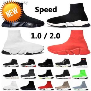 Balencaig Shoes Men Women Paris Sock Shoes Speed ​​1 .0 2 .0 Triple Black White Classic med Lace Casual Slip -on Red Green Trainer Sports Sneakers Jogging V