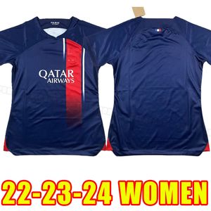 女性女子Mbappe Hakimi Messiss Soccer Jerseys Sergio Ramos 22 23 24 Maillots de Football 2023 2024 Markinhos Verratti Hakimi Men Shirt Maillot Foot