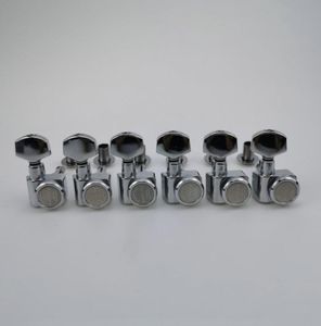 Kerrey 6R Machine Heads Inga skruvar Låsning Tuning Key Pegs Tuners Chrome Gear 1166044619