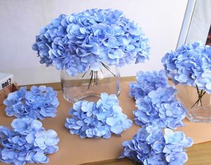 10 teile/los Luxus Bunte Künstliche Seide Hortensien Blumen Kopf Dekoration DIY Hochzeit Blume Wand Kranz Accessories2039651