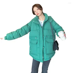 Korki damskie płaszcza bawełniana kurtka kobieca talia szczupła koreańska zimowa płaszcz studencki
