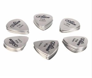 12 Stück Bassgitarren-Picks aus Edelstahl für akustische und elektrische Gitarren, 030 mm, Alice 12S, 6967069