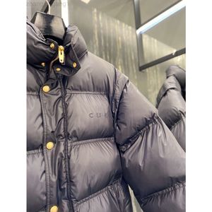 Designer Celina Triomphe Correct version Winter new CEL detachable two-piece 90 white duck down jacket vest coat women