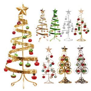 Juldekorationer Mini Xmas Tree med Bell Decor TABLEBETOP ARTICIAL Rustproof Festival Theme 2023 Year Kids Gifts Craft 231212