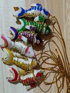 Cute Enamel Moving Koi Fish GoldFish Party Favor Gift Chinese Handmade Cloisonne filigree crafts Fish Key Charms Ornaments3899685