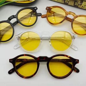 Occhiali da sole per visione notturna di lusso Mosco Classic retrò rotondi Miltzen polarizzati uomo donna occhiali da sole con montatura in acetato