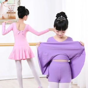 Dancewear Högkvalitativ bomull Separate Shorts Dance Ballet Suit Children Girls Gymnastics Ballet Dance Dress Kids Dancewear 231213