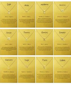 Dogeared 12 Constellation Creative Pendant Color Necklace Female Clavicle Chain Accessories European and American Style Jewelry 7093853