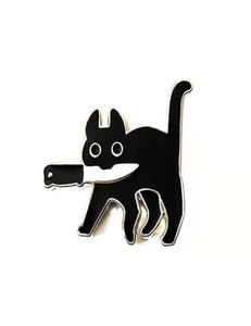 Pins Spettoni Cartoon Creative Black Cat Modeling Intamel Pin Distinici battitore di battitore divertente Gioielli di moda Anime Pins5133454