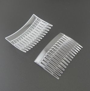 20pcs 46cm69cm 15Teeth DIY 헤어 accessoriesside 빗에 대한 명확한 평평한 평판 플라스틱 머리 빗 DIY 크라운 TIARA6847122