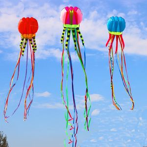 Kite Accessories Large Adult Soft Fun Jellyfish Outdoor Sports Child Dual Line Beginner Easy To Fly 7m 231212