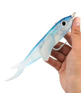 23cm 140g BlueBlack Flying Fish9 Inch Flying Fish Isca de pesca Soft Silicone Isca de pesca em água salgada Captura Big Fish6944658