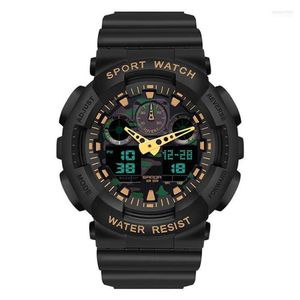 Wristwatches Men's Gshock Sport Watch Waterproof 50M Wristwatch Relogio Masculino Big Dial Quartz Digital Military Army Clock269c