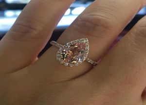 Luxury Womens Wedding Ring Fashion Gemstone Simulated Diamond Engagement Rings for Women Jewelry4431602