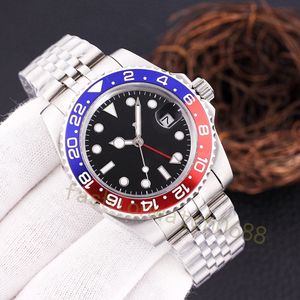 Moda Cerâmica Relógio Masculino de Alta Qualidade Máquinas Automáticas de Luxo 40mm Fivela Dobrável de Aço Inoxidável Pedra Vidro Cerâmica Anel de Foco Calendário Relógio Montre de Luxe