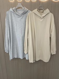 Women's T Shirts Niche Solid Color Hooded Pullover Loose Casual Simple Atmosphere Everything Cover Meat Lazy Casual10.18