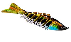 5 cor 95cm 15g ABS Fishing Lure para trutas de trutas de trutas com várias articulações articuladas Swimbing lentas Bionic Swimming Lures Bass água doce S6313747