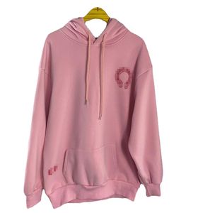 Brand Women's Hoodies Letter Print Pink Hoodie with Plush Loose Pullovers Autumn and Winter