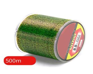 Linha de pesca suave camuflagens invisíveis 500 m super forte nylon principal trançado pe 880lb trança multifilamento 3872911