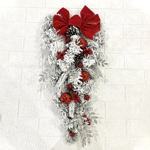 Decorações de Natal Grinalda de Natal Candy Cane Artificial Grinalda Janela Porta Pendurada Guirlandas Rattan Casa Decoração de Natal 231212