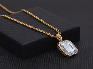 FashionRuby Pendant Necklace Gold Cuban Link Chain Fashion Hip Hop Necklaces Jewelry for Men2756510