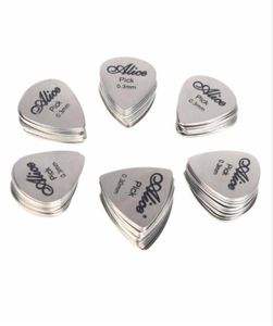 12pcs Bass Guitar Picks Stainless Steel Acoustic Electric Guitarra Plectrums 030mm Alice 12S 8655796