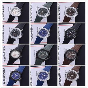New Arrival Sport 43mm Quartz Mens Watch Dail Rubber Strap with Date High Quality Wristwatches 17colors Watches295h