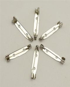 1000pcs 25mm Safety Lock Back bar Pin DIY brooch base Dual Brooch Back Base With Safety Pin use for brooch and hair jewelry4280803