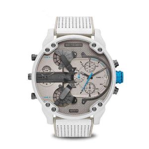 Men Big Large Dial Watch Fashion Individual Clock Silicone Belt 7419 White Quartz Watch Sports Business Hour Male Dz 211231261L