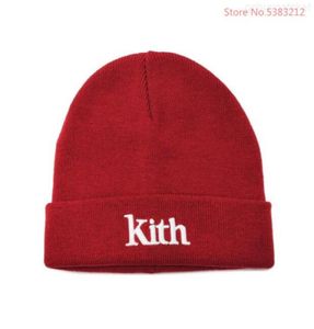 Serif Beanie Kith Autumn Winter Hats för män Kvinnliga damer Akryl Manschetten Skull Cap Sticked Hip Hop Casual Skallies Outdoor 26D95C8266244