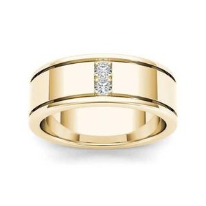 14K Yellow Gold FL Diamond Ring for Men Women Classic Anillos De Bizuteria 14K Gold Wedding Fine Jewelry Ring for Male Gemstone255n